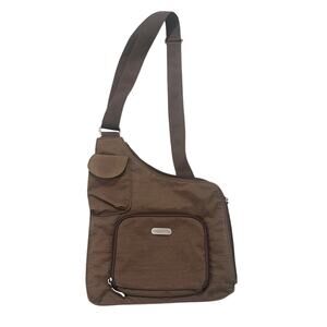 Baggallini Brown Messenger Crossbody Shoulder Bag Travel Bag City Preppy NWOT